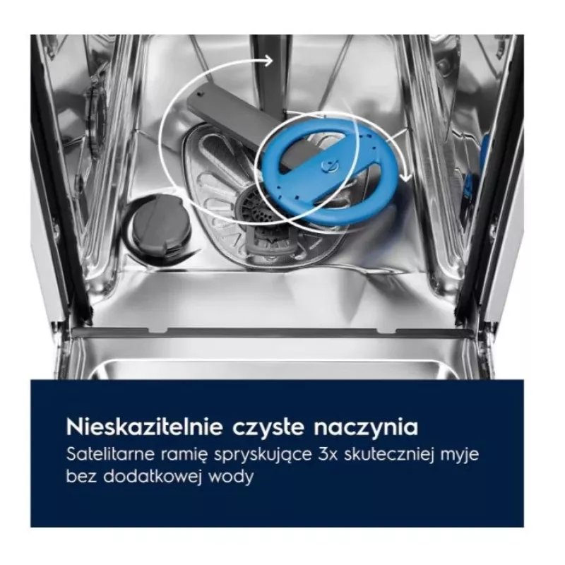 Zmywarka do zabudowy Electrolux EES48401L — 600 mm, 13–14 kompletów, klasa energetyczna A, 10,5 l/cykl