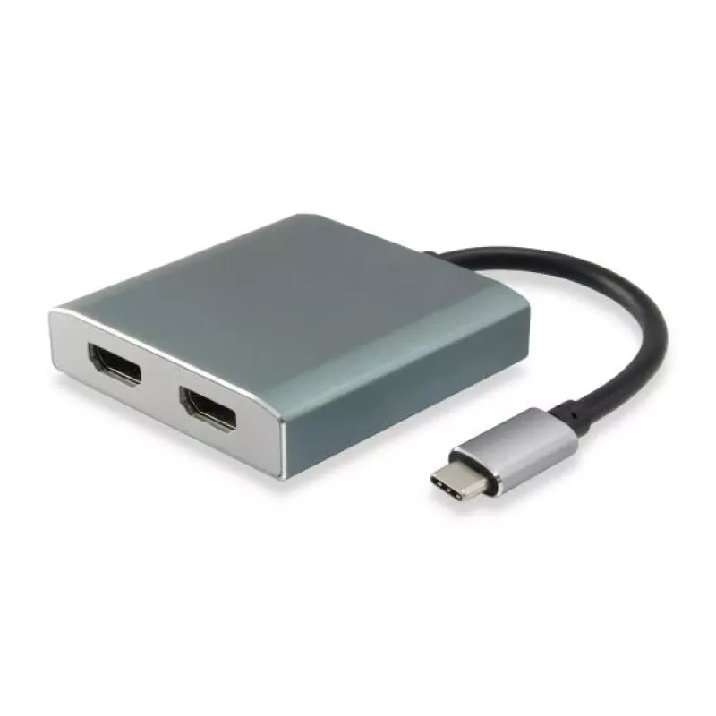 Equip USB Type C na 2 x HDMI Adapter żeński, 3.2 Gen 1 (3.1 Gen 1), USB Type-C, wyjście HDMI, 4096 x 2160 pikseli