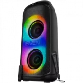Głośnik SVEN PS-1050, czarny (200W, TWS, Bluetooth, FM, USB, microSD, wyświetlacz LED, 7200mAh)