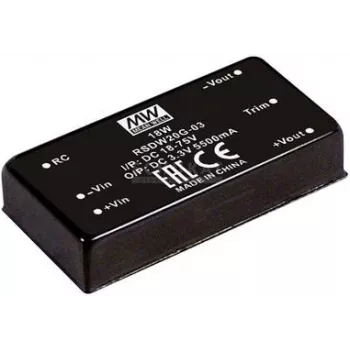 zasilacz MEAN WELL RSDW20H-15 — 20 W, wyjście 15 V, wejście 43–160 V, RoHS