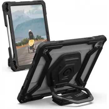 UAG Urban Armor Gear Plasma Handstrap, Kickstand & Screen Protection Case | Apple iPad 10,9 (2022) | przezroczysty/czarny | bulk | 124470B14340 (124470B14340)