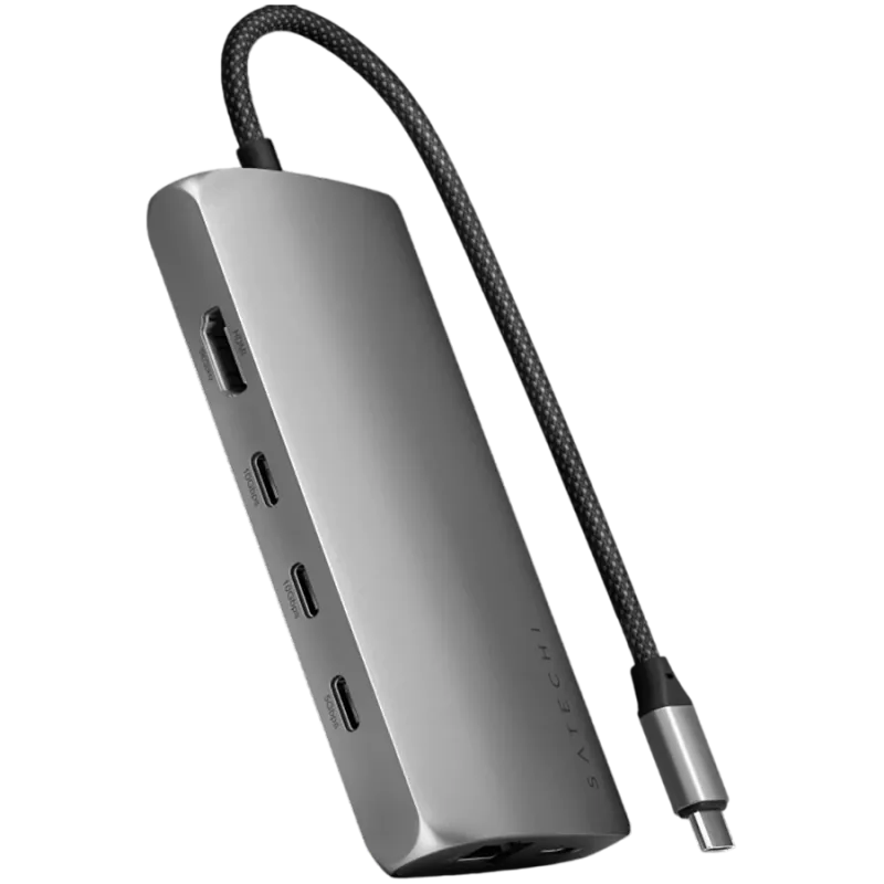 Satechi USB-C Multiport Adapter 8K z Ethernet V3 space grey (ST-P8KEM)