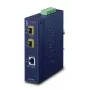 Przemysłowy konwerter mediów sieciowych PLANET IGT-1205AT — Gigabit SFP 2-światłowodowy, 1x RJ-45, 10/100/1000 Mbps, 12–48V, szyna DIN, IP30