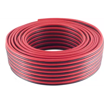 Kabel głośnikowy ShiverPeaks 2,5 mm² (50×0,25) CCA, czerwony/czarny, szpula 100 m