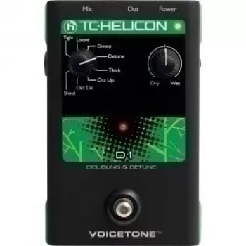 Procesor efektów wokalowych TC-Helicon VoiceTone D1 Dubler Detuner — korekcja wysokości dźwięku i efekty wokalne detune
