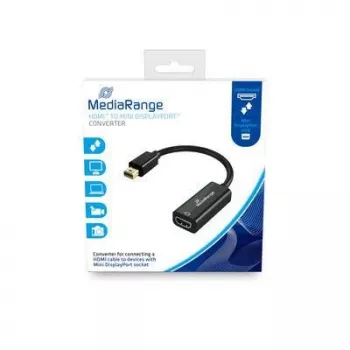 Adapter wideo MediaRange MRCS176 0,15 m Mini DisplayPort HDMI Czarny