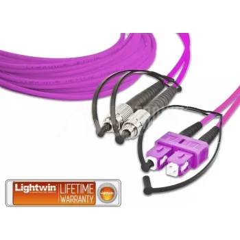 Wysokiej jakości dwustronny kabel krosowy światłowodowy Lightwin, MM OM4, kabel krosowy FC - SC (LDP-50 FC-SC 1.0 OM4)