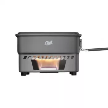 ESBIT Komplet naczyń na paliwo stałe Garnek 1.1 L Aluminium, Czarny