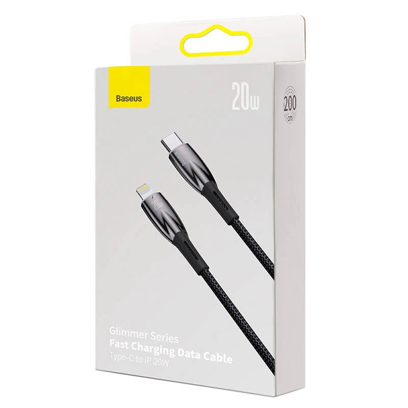 Kabel USB-C na Lightning Baseus Glimmer 20W, 2 m — szybkie ładowanie i synchronizacja danych