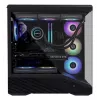 Obudowa PC Lian Li Vector V100 Midi Tower — Czarna z przezroczystym panelem, obsługa 3×120 mm wentylatorów bocznych + 1×120 mm tylnego, HDD 3,5 cala, SSD 2,5 cala, 235,5×446×484,6 mm