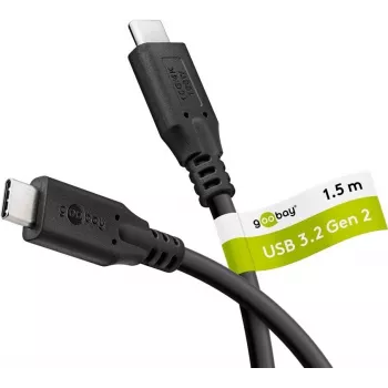Kabel USB-C Goobay USB 3.2 100 W 10 Gbit/s Power Delivery 1.5 m - -Wtyczka> (74201)