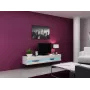Szafka pod telewizor cama meble VIGO NEW 30/180/40, biały połysk na blacie, płyta wiórowa, 1800×400×300 mm