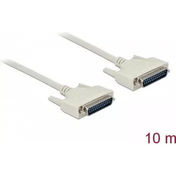 Kabel szeregowy DELOCK 84538 — D-Sub 25‑pin do D-Sub 25‑pin, beżowy, 10 m