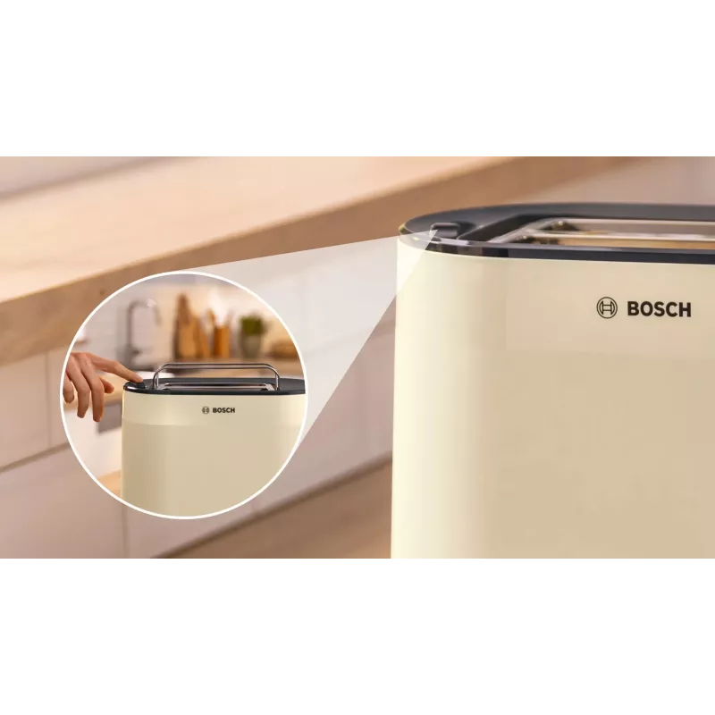 Toster Bosch | TAT2M127 MyMoment | Moc 950 W | Ilość gniazd 2 | Materiał obudowy Plastik | Beżowy