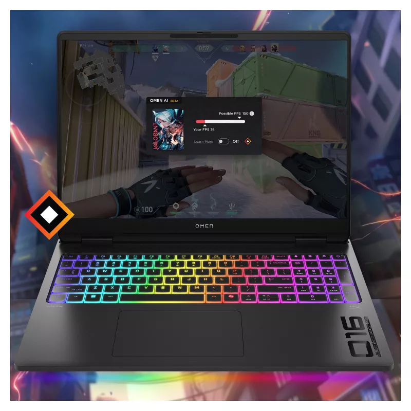 HP OMEN by MAX 16-ah0095ng CU 9 275HX, NVIDIA GeForce RTX 5080, 32GB 2TB SSD W11Home - Układ klawiatury może być niemiecki