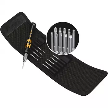 Wkrętak kombinowany Wera ESD/11 SB – 1 sztuka, końcówki Torx/Philips/krzyżowe/płaskie, rękojeść z tworzywa sztucznego (czarno-żółta)