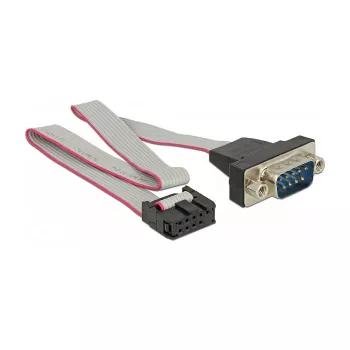 Kabel szeregowy DeLOCK 89900 Szary 0,25 m RS-232 DB9 9-pin COM