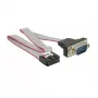Kabel szeregowy DeLOCK 89900 Szary 0,25 m RS-232 DB9 9-pin COM