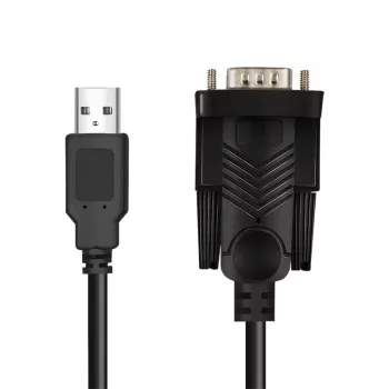 LogiLink AU0048A Kabel szeregowy czarny 1,5 m USB A DB-9
