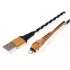 Kabel Lightning ROLINE 11.02.8923 1m czarno-złoty