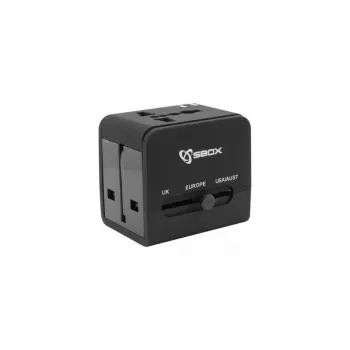 Adapter podróżny SBOX TA-23 z podwójną ładowarką USB i uniwersalną kompatybilnością wtyczek