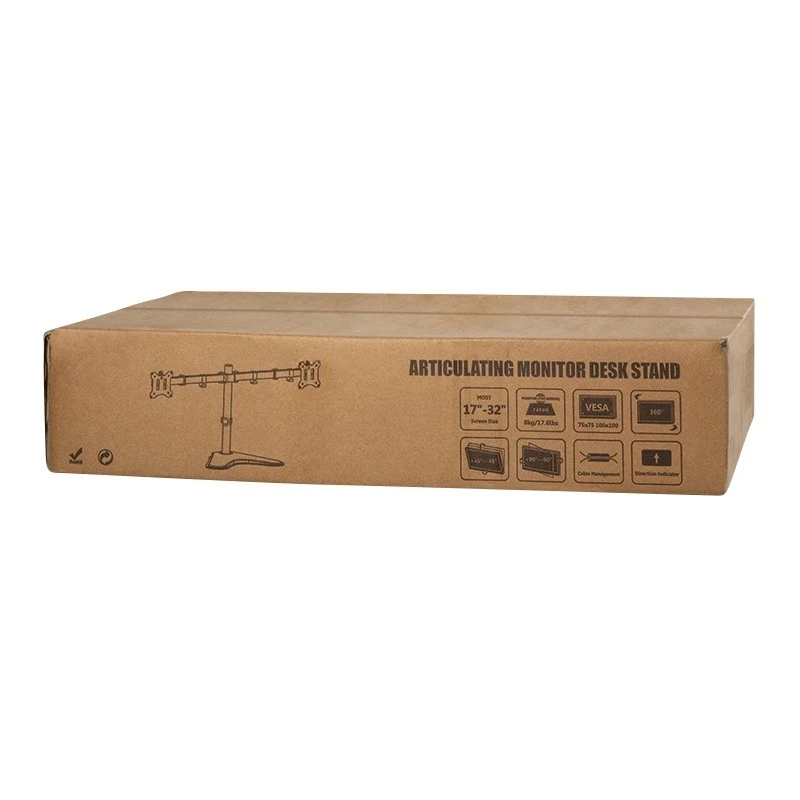 Uchwyt do monitorów LOGILINK BP0099 na 2 wyświetlacze, do 81,3 cm (32 cale), VESA 75x75–100x100, maks. 8 kg, czarny
