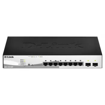 D-Link DGS-1210-08P/E Zarządzany przełącznik L2 Gigabit Ethernet (10/100/1000) Power over Ethernet (PoE) Czarny