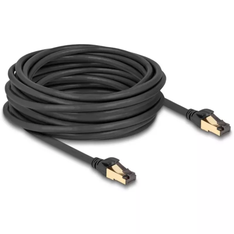 Kabel sieciowy DeLOCK RJ45 Cat.6A męski do męskiego S/FTP 10m czarny