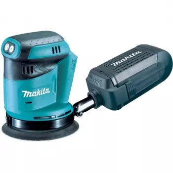 Szlifierka oscylacyjna Makita DBO180Z — 18V Li-Ion, talerz 125 mm, oscylacja 2.8 mm, 7000–11000 obr./min, pojemnik na pył, 1.7 kg