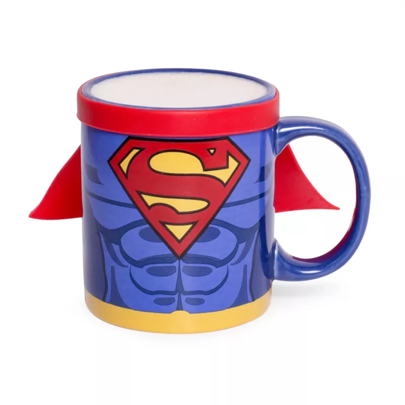 Thumbs Up Superman Mug with Cape, pojedynczy obraz, 0,25 l, Niebieski, Czerwony, Ceramika, Silikon, Uniwersalny, 1 szt.