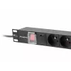 LANBERG PDU-07E-0200-IEC-BK PDU 1U 10A 7 gniazd francuskich 2m Czarny