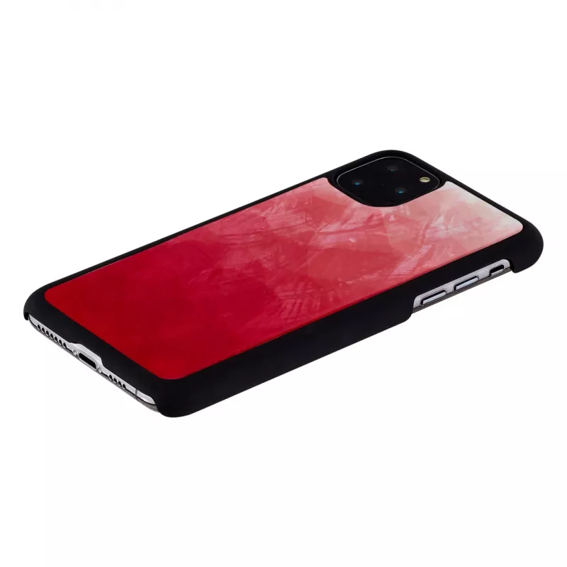 Etui na smartfona iKins do iPhone 11 Pro Max — różowe jezioro z czarnym wykończeniem