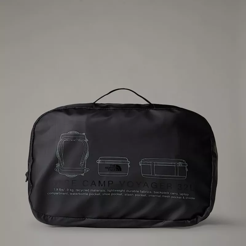 Torba podróżna The North Face Base Camp Voyager Duffel 32L - TNF Black/asphalt szary