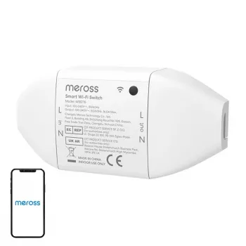 Inteligentny przełącznik WiFi Meross MSS715MA-UN zgodny z Matter - jednokanałowy przekaźnik w ścianie do automatyki domowej