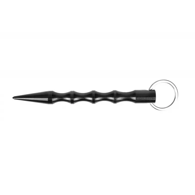 Pióro taktyczne GUARD YC-008-BL — kompaktowe pióro z duraluminium z tłuczkiem do szyb, 150 mm, 50 g, czarny