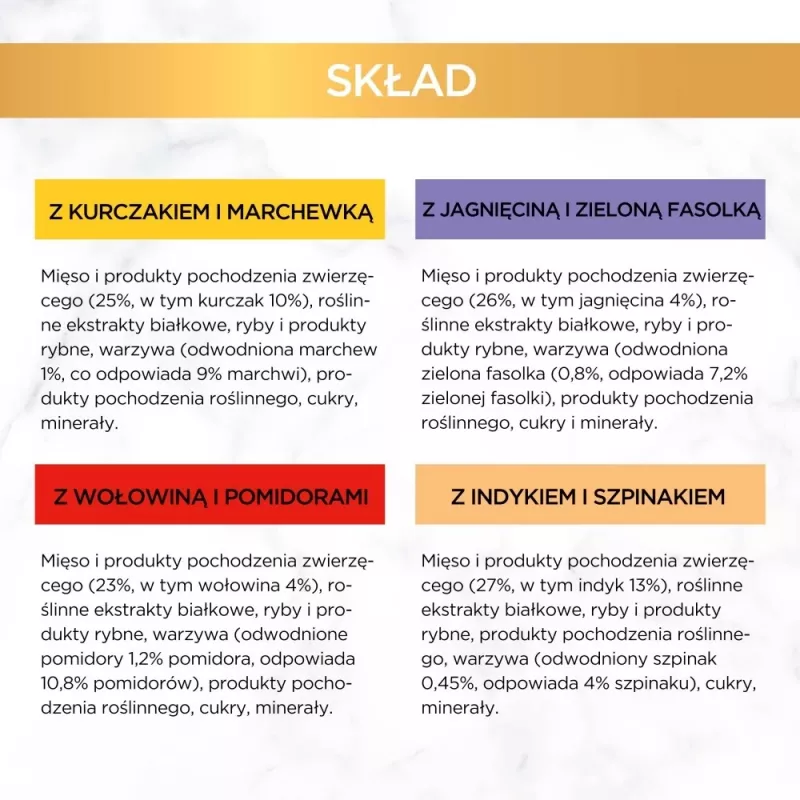 Mokra karma dla kota w saszetkach Purina Gourmet Gold Savoury Cake Mix 48×85 g, dla dorosłych kotów, 74% wilgotności, 17% białka