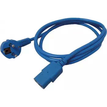ROLINE - Kabel zasilający - CEE 7/7 (M) kątowy do IEC 60320 C13 prosty - AC 250 V - 10 A - 1,8 m - niebieski - Niemcy (19.08.1012)