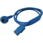 ROLINE - Kabel zasilający - CEE 7/7 (M) kątowy do IEC 60320 C13 prosty - AC 250 V - 10 A - 1,8 m - niebieski - Niemcy (19.08.1012)