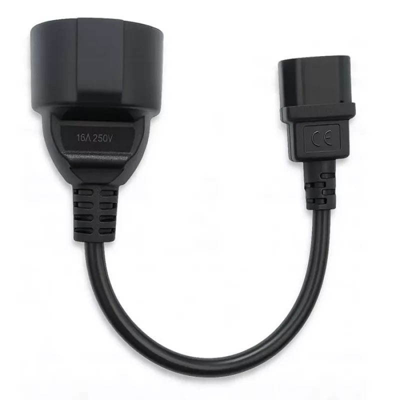 Zasilacz QOLTEC IEC 320 C14 na francuską wtyczkę, kabel 0,15 m