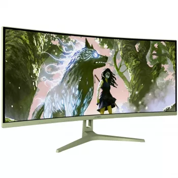 Zakrzywiony monitor komputerowy Arozzi Nova 34 cale (86,4 cm) 3440×1440 21:9 LED 1 ms Zielony