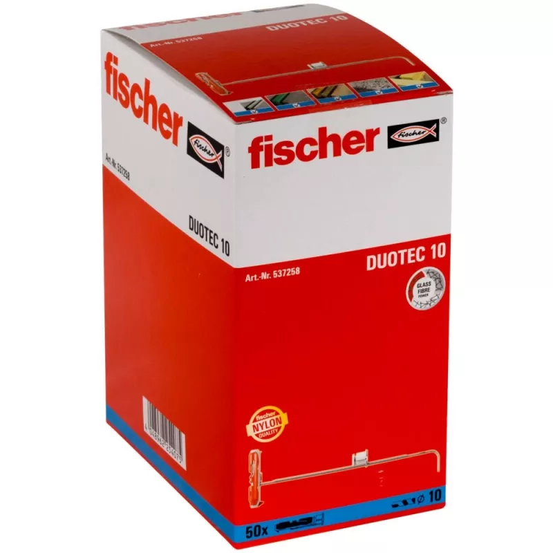 Fischer 537258 kołek rozporowy / kołek do ściany 50 szt. Zestaw wkrętów i kołków 50 mm
