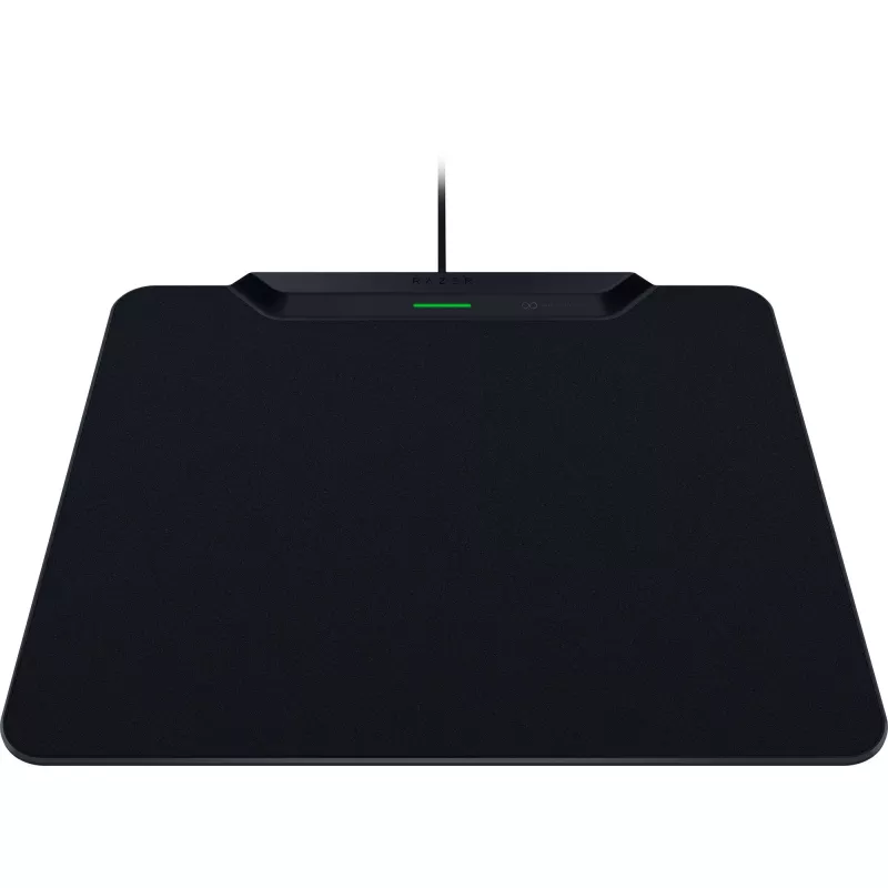 Razer | Bezprzewodowa podkładka pod mysz gamingowa z ładowarką i krążkiem, twarda edycja | System ładowania bezprzewodowego HyperFlux V2 | Podkładka pod mysz gamingową | 360 x 311 mm | Czarny