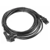 Kabel zasilający LANBERG CA-C13C-11CC-0050-BK — 5 m, złącze C13 do CEE7/7, kątowe C13