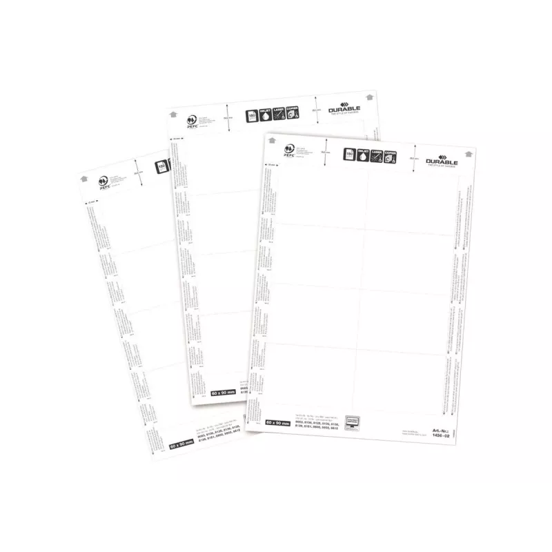 Wkład do plakietki Durable 1456-02 60x90 mm Biały