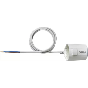 Elektryczny siłownik GIRA 216900, 230 V, ochrona IP54, biały