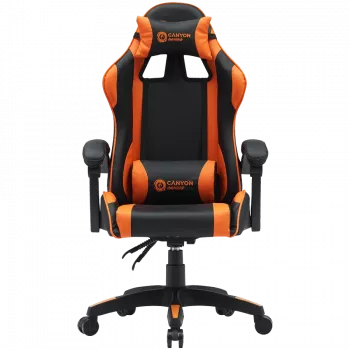 Fotel gamingowy CANYON Core SGCH2 Czarno-Pomarańczowy — ergonomiczny design, regulowana wysokość