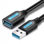Przedłużacz USB 3.0 Vention CBHBH 2 m — wtyk USB A męski na gniazdo USB A żeńskie, 5 Gbit/s, czarny