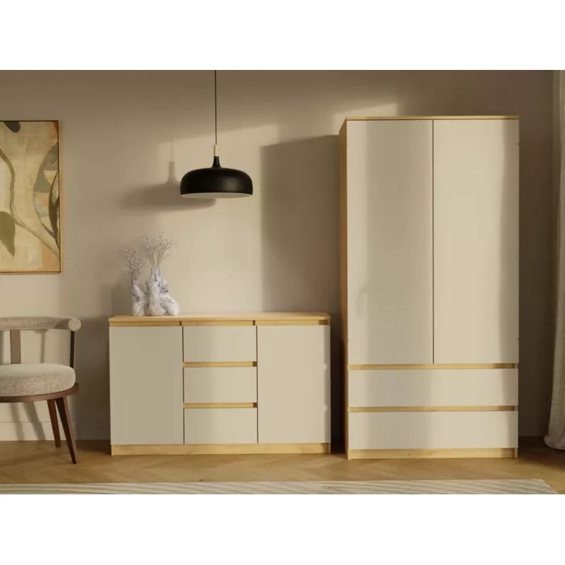 MALWA SS-90 wardrobe dąb artisan/kaszmir