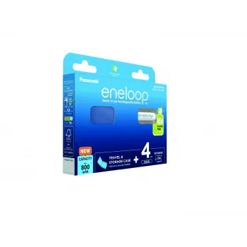 Akumulatorki PANASONIC ENELOOP AAA 800 mAh 4 szt. + etui (BK-4MCDE/4CP+CASE)