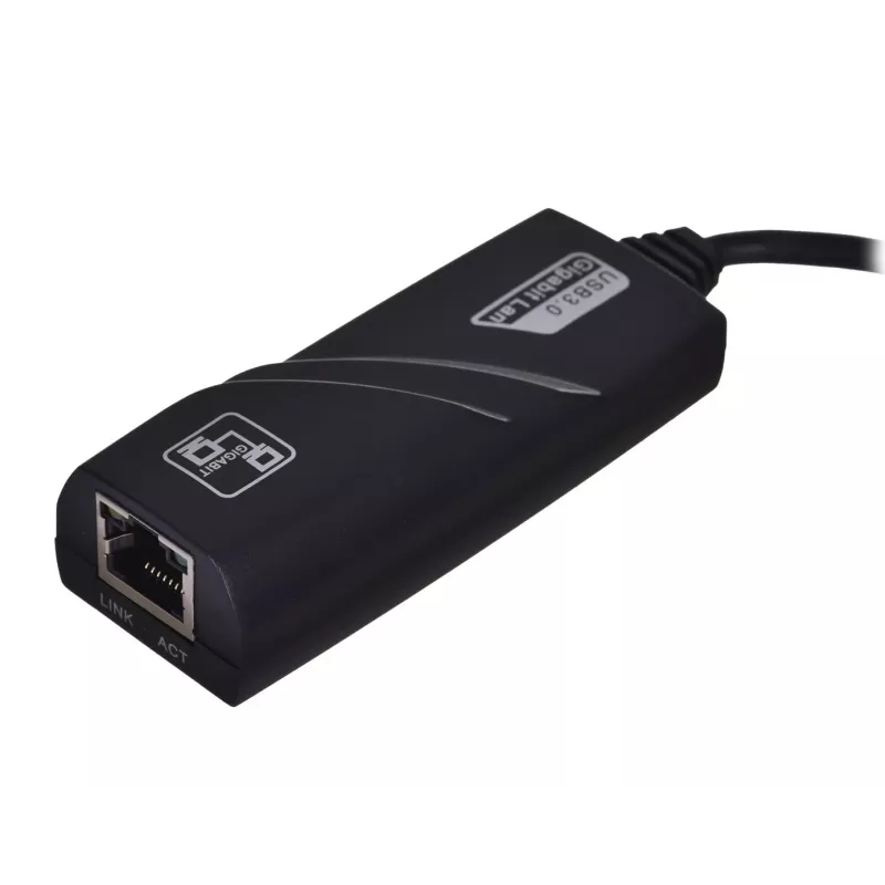Karta interfejsu Akyga AK-AD-31 USB 3.2 Gen 1 na Gigabit Ethernet (1000 Mbps), RJ-45, czarna